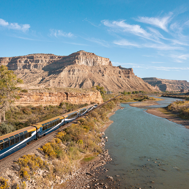 canyon spirit train and mountain