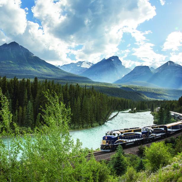 Image of Rocky Mountaineer train through the route